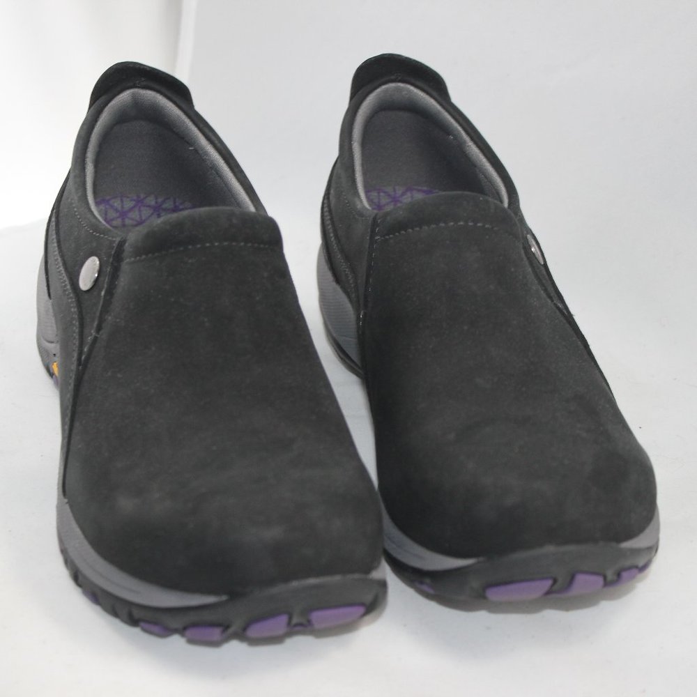 Dansko Patti Black Milled Nubuck Vibram Sols Sz 37